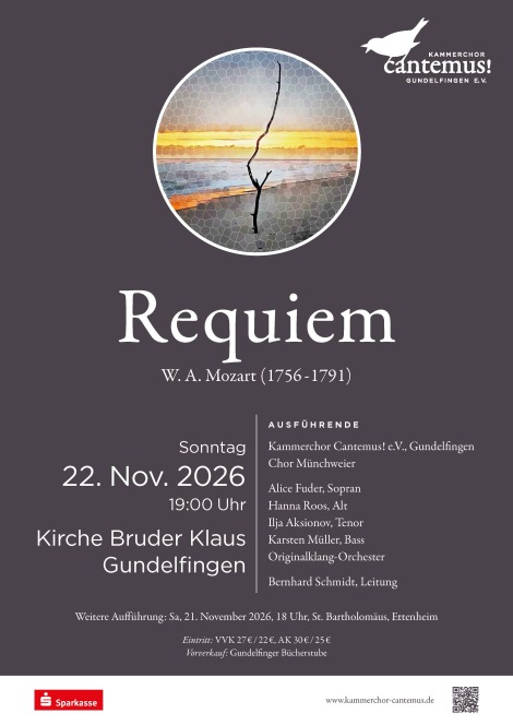 Konzert Mozart Requiem, 22.11.2026