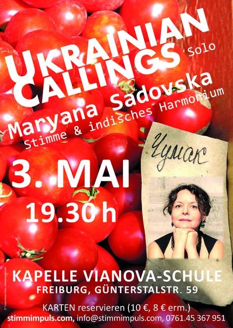Konzert Maryana Sadovska, 3. Mai 2018 in Freiburg Konzert Maryana Sadovska, 3. Mai 2018 in Freiburg