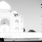 Vor dem Taj Mahal, Indien (43 Grad im Schatten)