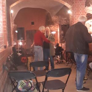 Dietschek mit Backe im Gespräch