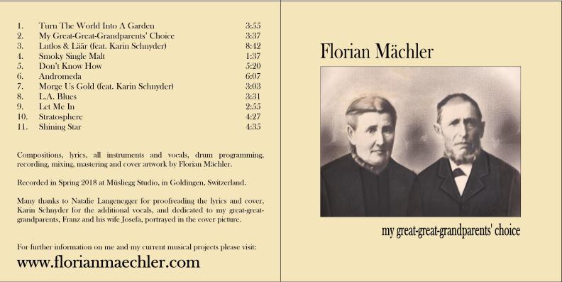 Florian Mächler "my great-great-grandparents' choice"