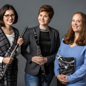 TwinTRIO (1), Stefanie Hofmann (Flöte), Franziska Hofmann (Klarinette), Marie-Luise Klewer (Klavier)