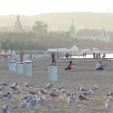 Am Strand von Zopot