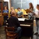 Probe in der Apsis der Matthäuskirche