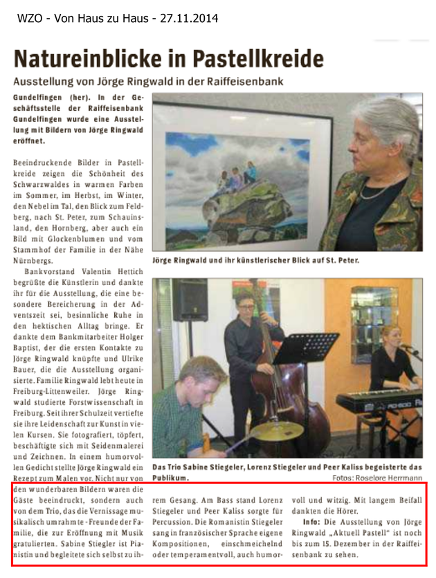 WZO - Von Haus zu Haus - 27.11.2014 WZO - Von Haus zu Haus - 27.11.2014