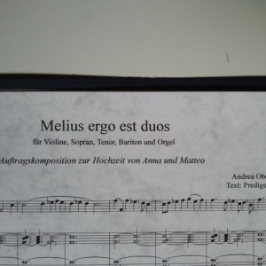 Melius ergo est duo - Graduale für STB, Violine und Orgel