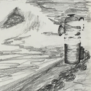 Nebuliser  (1978)   pencil  l  paper  l  23 x 30 cm