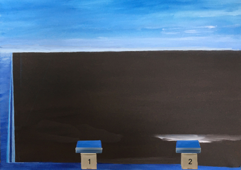 Seebad (2023) acrylic on canvas l 50 x 70 cm Seebad (2023) acrylic on canvas l 50 x 70 cm