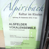 Ankündigung für das AV-Konzert im Kloster Alpirsbach 