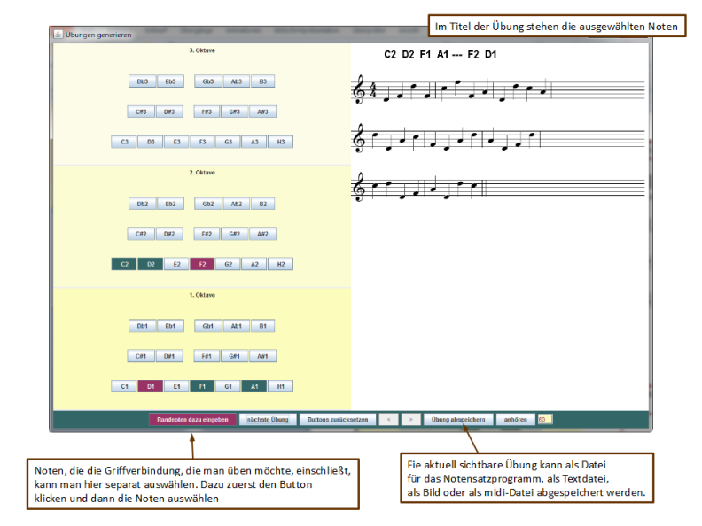 Übungen generieren - Hilfe-Screenshot 02
