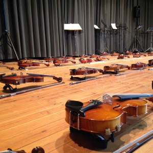 die Geigen stehen bereit