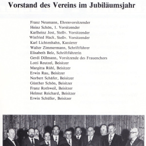 Managing board of Chorgemeinschaft 1979