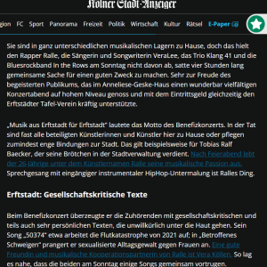 KstA Ralle Benefizkonzert Erftstadt