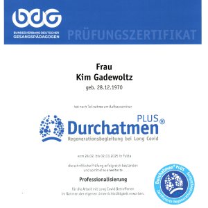 Durchatmen Plus Zertifikat